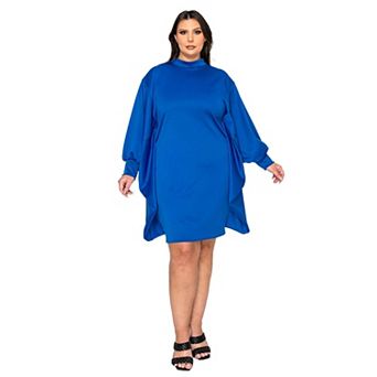 Plus Size Alivera Mock Neck Mini Dress