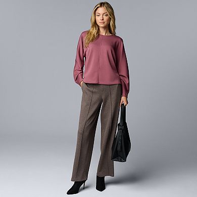 Women's Simply Vera Vera Wang Crewneck Seamed Sweatshirt