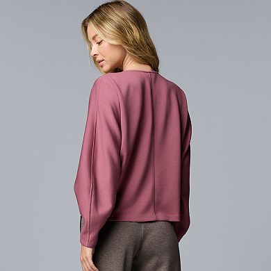Women's Simply Vera Vera Wang Crewneck Seamed Sweatshirt