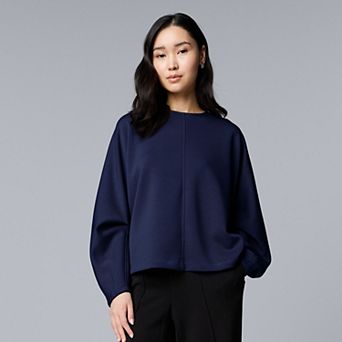 Women's Simply Vera Vera Wang Crewneck Seamed Sweatshirt