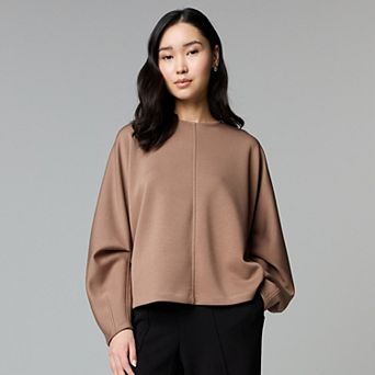 Women's Simply Vera Vera Wang Crewneck Seamed Sweatshirt