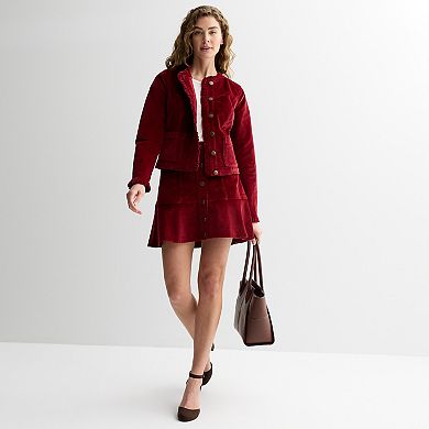 Women's Draper James Ruffle Corduroy Jacket