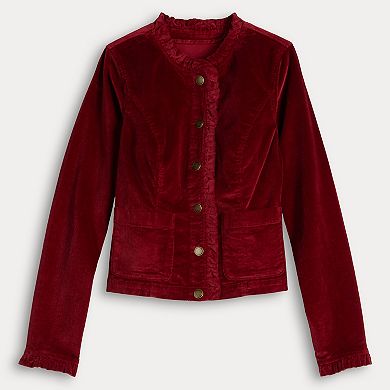 Women's Draper James Ruffle Corduroy Jacket