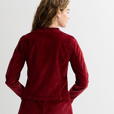 Women's Draper James Ruffle Corduroy Jacket
