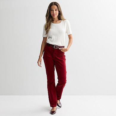 Women's Draper James Patch Pockets Corduroy Baby Boot Leg Pants