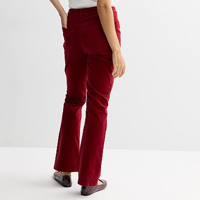 Women's Draper James Patch Pockets Corduroy Baby Boot Leg Pants