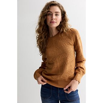 Women's Draper James Long Sleeve Pointelle Sweater