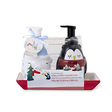 MAISON DE BASE Polar Bear & Penguin Caddy Hand Soap 2-pc. Set