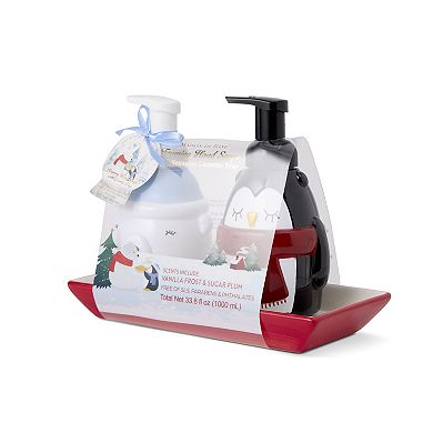 MAISON DE BASE Polar Bear & Penguin Caddy Hand Soap 2-pc. Set