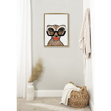 Sylvie Cheetah 4 Framed Canvas By Kendra Dandy