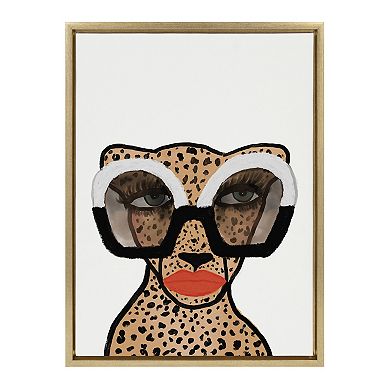 Sylvie Cheetah 4 Framed Canvas By Kendra Dandy