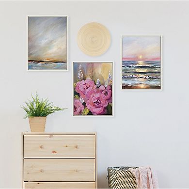 Sylvie Hot Pink Framed Canvas by Mary Sparrow