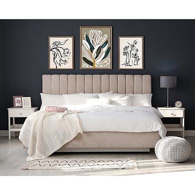 Sylvie Beaded LV Freshly Picked Floral 5 Framed Canvas by Valerie McKeehan of Lily and Val