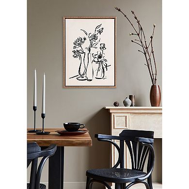 Sylvie Beaded LV Freshly Picked Floral 5 Framed Canvas by Valerie McKeehan of Lily and Val