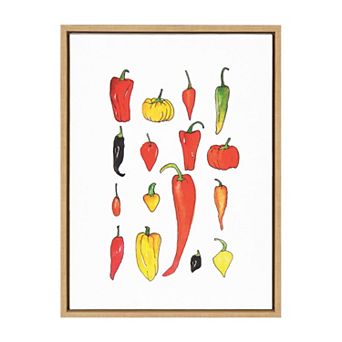 Sylvie Peppers Framed Canvas by Viola Kreczmer