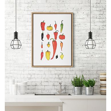 Sylvie Peppers Framed Canvas by Viola Kreczmer