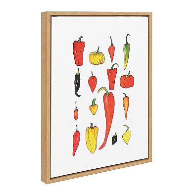 Sylvie Peppers Framed Canvas by Viola Kreczmer
