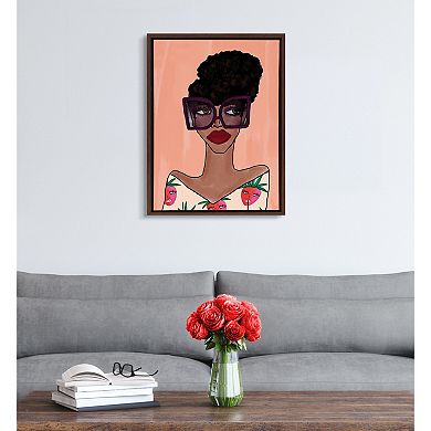 Sylvie Fashion Girl 3 Framed Canvas by Kendra Dandy of Bouffants and Broken Hearts
