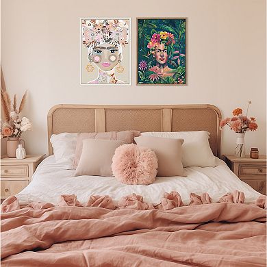 Sylvie Frida In The Wild Framed Canvas by Rachel Christopoulos