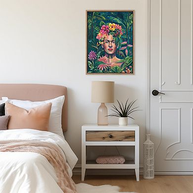 Sylvie Frida In The Wild Framed Canvas by Rachel Christopoulos