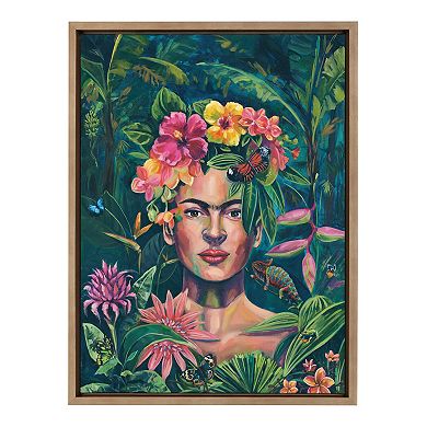 Sylvie Frida In The Wild Framed Canvas by Rachel Christopoulos