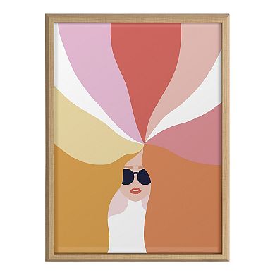 Blake Rainbow Girl Framed Printed Glass by Dominique Vari 18x24