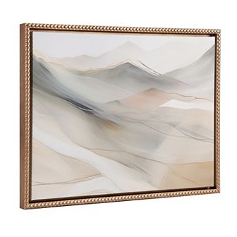 Sylvie Beaded Abstract Mystic Mountain Landscape Framed Canvas by The Creative Bunch Studio