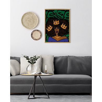 Sylvie Wear Your Crown Framed Canvas by Kendra Dandy of Bouffants and Broken Hearts
