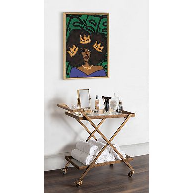 Sylvie Wear Your Crown Framed Canvas by Kendra Dandy of Bouffants and Broken Hearts