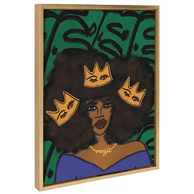 Sylvie Wear Your Crown Framed Canvas by Kendra Dandy of Bouffants and Broken Hearts