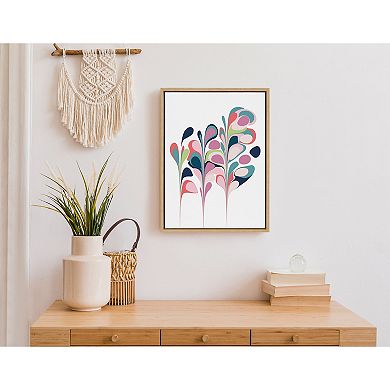 Sylvie Abstract Floral Framed Canvas by Apricot and Birch