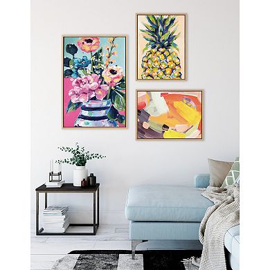 Sylvie Pineapple Study No 2 Framed Canvas by Rachel Christopoulos