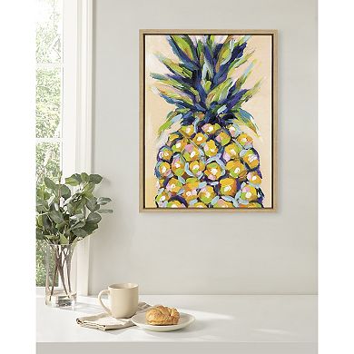 Sylvie Pineapple Study No 2 Framed Canvas by Rachel Christopoulos
