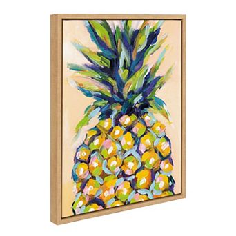 Sylvie Pineapple Study No 2 Framed Canvas by Rachel Christopoulos