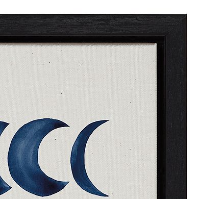 Sylvie Moon Phases Framed Canvas by Teju Reval of SnazzyHues