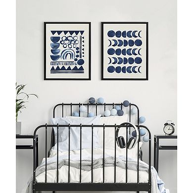 Sylvie Moon Phases Framed Canvas by Teju Reval of SnazzyHues