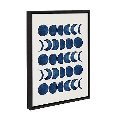Sylvie Moon Phases Framed Canvas by Teju Reval of SnazzyHues