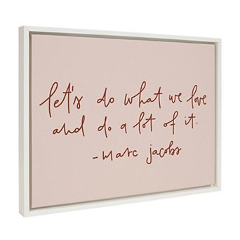 Sylvie Do What We Love Framed Canvas by Maja Tomljanovic