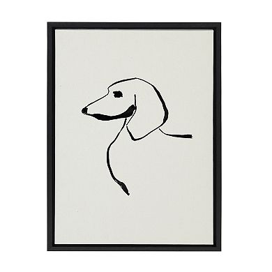 Sylvie 1023 Dachshund Framed Canvas by Teju Reval of SnazzyHues