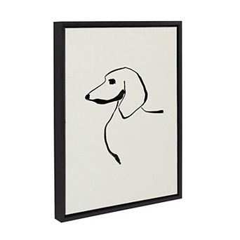Sylvie 1023 Dachshund Framed Canvas by Teju Reval of SnazzyHues