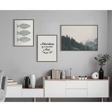 Sylvie Adventure is Calling Framed Canvas by The Creative Bunch Studio