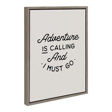Sylvie Adventure is Calling Framed Canvas by The Creative Bunch Studio