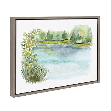 Sylvie Pond Landscape Framed Canvas by Patricia Shaw