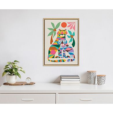 Sylvie MCM Tiger Love Framed Canvas by Rachel Lee