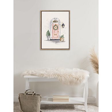 Sylvie The Christmas Door Framed Canvas by Valerie McKeehan of Lily and Val