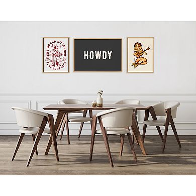 Sylvie Mitts Off Framed Canvas by The Whiskey Ginger