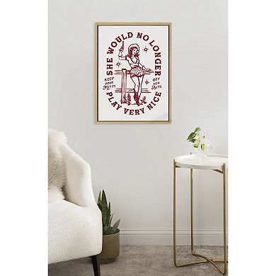 Sylvie Mitts Off Framed Canvas by The Whiskey Ginger