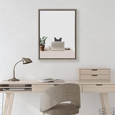 Sylvie I’m Cherise the Creative Cat Framed Canvas by The Creative Bunch Studio