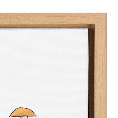 Sylvie Group of Mushrooms Framed Canvas by Viola Kreczmer