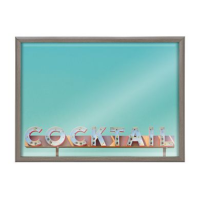 Blake Cocktail Hour Framed Printed Glass by Robert Cadloff of Bomobob 18x24